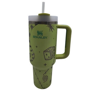 Custom Stanley 40 oz Quencher H2.0 FlowState tumbler Lime Green Bug Dice
